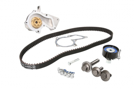 Distributie - Set distributie cu pompa apa VOLVO C30, S40 II, V50; FORD C-MAX, FIESTA V, FIESTA VI, FOCUS C-MAX, FOCUS II, FUSION, MONDEO IV; MAZDA 2 1.25-1.6LPG dupa 2001