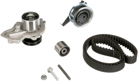 Distributie - Set distributie cu pompa apa potrivit AUDI A1; SEAT IBIZA IV, IBIZA IV SC, IBIZA IV ST, TOLEDO IV; SKODA FABIA III, FABIA III PRAKTIK 1.4D 2014-2022 (curea + intinzator + pompa apa)