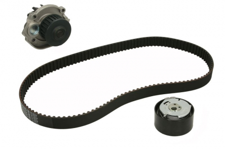 Set distributie potrivit ABARTH 124 SPIDER, 500 / 595 / 695, 500C / 595C / 695C, GRANDE PUNTO, PUNTO, PUNTO EVO; ALFA ROMEO GIULIETTA 1.2-3.0D dupa 1997 (curea + intinzator + Pompa apa) [1]