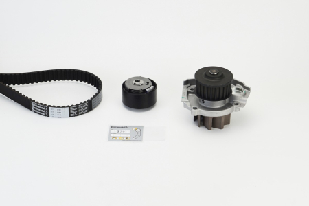 Set distributie potrivit ABARTH 124 SPIDER, 500 / 595 / 695, 500C / 595C / 695C, GRANDE PUNTO, PUNTO, PUNTO EVO; ALFA ROMEO GIULIETTA 1.2-3.0D dupa 1997 (curea + intinzator + pompa apa) [1]