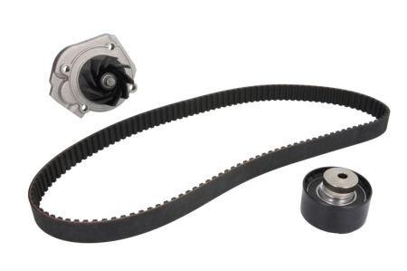 Distributie - Set distributie potrivit ABARTH 124 SPIDER, 500 / 595 / 695, 500C / 595C / 695C, GRANDE PUNTO, PUNTO, PUNTO EVO; ALFA ROMEO GIULIETTA 1.2-3.0D dupa 1997 (curea + intinzator + pompa apa)