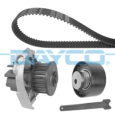 Distributie - Set distributie potrivit ABARTH 500 / 595 / 695, 500C / 595C / 695C, GRANDE PUNTO, PUNTO EVO; ALFA ROMEO GIULIETTA, GIULIETTA/HATCHBACK 1.2-3.0D dupa 1998 (curea + intinzator + pompa apa)