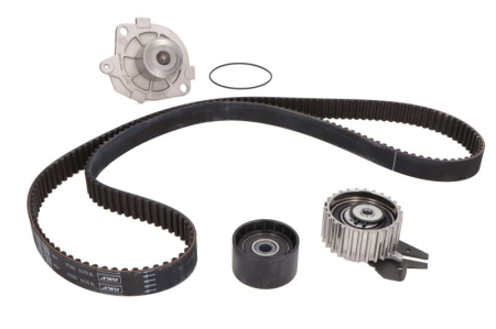 Distributie - Set distributie potrivit ALFA ROMEO 145, 146, 147, 156, 159; FIAT BRAVA, BRAVO I, BRAVO II, CROMA/KOMBI, DOBLO, DOBLO/MINIVAN, IDEA 1.8/1.9D/2.4D dupa 1997 (curea + intinzator + pompa apa)