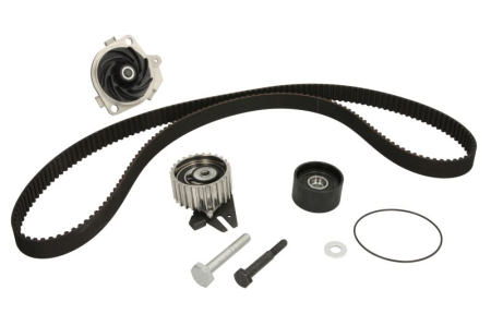 Distributie - Set distributie potrivit ALFA ROMEO 145, 146, 147, 156, 159; FIAT BRAVA, BRAVO I, BRAVO II, DOBLO, DOBLO/MINIVAN, IDEA, MAREA, MULTIPLA 1.9D/2.4D dupa 1996 (curea + intinzator + pompa apa)