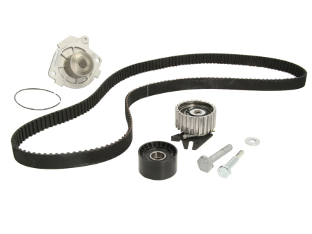 Distributie - Set distributie potrivit ALFA ROMEO 145, 146, 147, 156, 159; FIAT BRAVA, BRAVO I, BRAVO II, DOBLO, DOBLO/MINIVAN, IDEA, MAREA, MULTIPLA 1.9D/2.4D dupa 1996 (curea + intinzator + pompa apa)