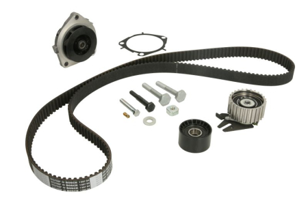 Distributie - Set distributie potrivit ALFA ROMEO 147, 156, 159, 166, BRERA, GIULIETTA, GIULIETTA/HATCHBACK, GT, SPIDER; FIAT 500X, BRAVO II 1.9D/2.0D/2.4D dupa 2000 (curea + intinzator + pompa apa)