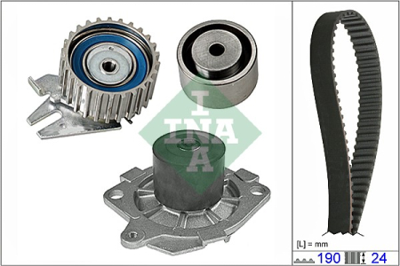Set distributie potrivit ALFA ROMEO 147, 156, 159, 166; FIAT CROMA/KOMBI, DOBLO, DOBLO/MINIVAN, MAREA, PUNTO; LANCIA KAPPA, LYBRA 1.9D/2.0/2.4D dupa 1997 (curea + intinzator + pompa apa) [1]