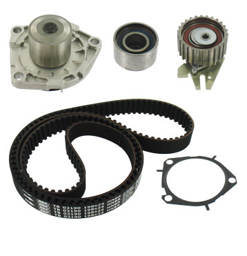 Set distributie potrivit ALFA ROMEO 147, 156, 159, 166; FIAT DUCATO, FREEMONT; LANCIA THESIS; OPEL INSIGNIA A, INSIGNIA A COUNTRY 1.9D/2.0D/2.4D dupa 2002 (curea + intinzator + pompa apa) [1]