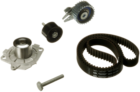 Set distributie potrivit ALFA ROMEO 147, 156, 159; FIAT BRAVO II, CROMA, CROMA/KOMBI, DOBLO, DOBLO/MINIVAN, GRANDE PUNTO, MAREA, PUNTO 1.9D/2.4D dupa 1997 (curea + intinzator + pompa apa) [1]