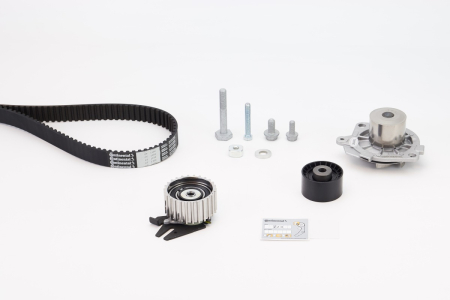 Set distributie potrivit ALFA ROMEO 147, 156, 159; FIAT BRAVO II, CROMA, CROMA/KOMBI, DOBLO, DOBLO/MINIVAN, GRANDE PUNTO, MAREA, PUNTO 1.9D/2.4D dupa 1997 (curea + intinzator + pompa apa) [1]
