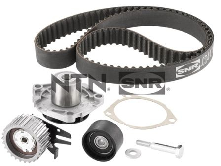 Distributie - Set distributie potrivit ALFA ROMEO 147, 156, 159, GIULIETTA, GT, MITO; FIAT 500L, 500X, BRAVO, BRAVO II, CROMA, DOBLO, DOBLO CARGO 1.0-2.0D dupa 2002 (curea + intinzator + pompa apa)
