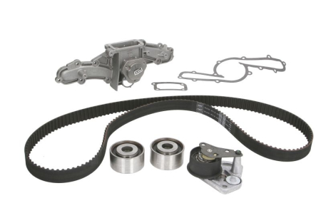 Distributie - Set distributie potrivit ALFA ROMEO 147, 156, 166, GT, GTV, SPIDER; LANCIA KAPPA, THESIS 2.5/3.0/3.2 1994-2010 (curea + intinzator + pompa apa)