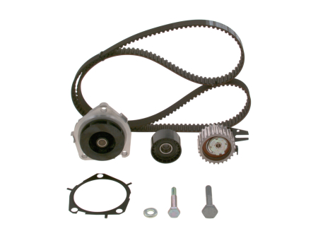 Set distributie potrivit ALFA ROMEO 147, 156, GT; FIAT DUCATO, FREEMONT, STILO; LANCIA THESIS; OPEL ASTRA J, INSIGNIA A 1.9D/2.0D/2.4D dupa 2002 (curea + intinzator + pompa apa) [1]