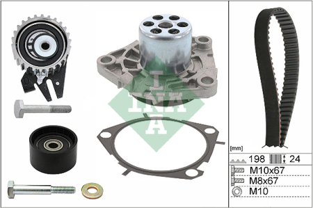 Set distributie potrivit ALFA ROMEO 147, 156, GT; FIAT DUCATO, FREEMONT, STILO; OPEL ASTRA J, INSIGNIA A, INSIGNIA A COUNTRY 1.9D/2.0D dupa 2002 (curea + intinzator + pompa apa) [1]