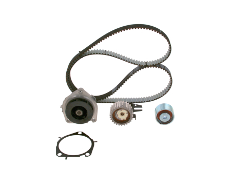 Distributie - Set distributie potrivit ALFA ROMEO 147, 159, 166, BRERA, SPIDER; FIAT CROMA, DUCATO, FREEMONT; JEEP RENEGADE; LANCIA THESIS 1.9D/2.0D/2.4D dupa 2004 (curea + intinzator + pompa apa)