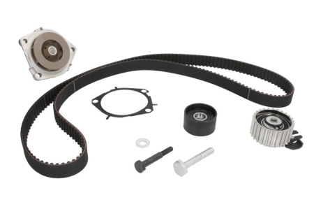 Distributie - Set distributie potrivit ALFA ROMEO 147, 159, GIULIETTA, GT, MITO; FIAT 500L, 500X, BRAVO, BRAVO II, CROMA, DOBLO, DOBLO CARGO 1.6D/1.9D/2.0D dupa 2003 (curea + intinzator + pompa apa)