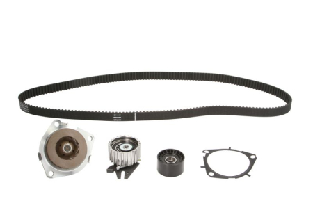 Distributie - Set distributie potrivit ALFA ROMEO 147, 159, GIULIETTA, GT, MITO; FIAT 500L, 500X, BRAVO, BRAVO II, CROMA, DOBLO, DOBLO CARGO 1.6D/1.9D/2.0D dupa 2003 (curea + intinzator + pompa apa)