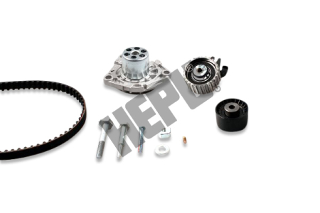 Set distributie potrivit ALFA ROMEO 147, 159, GIULIETTA, GT, MITO; FIAT 500L, 500X, BRAVO, BRAVO II, CROMA, DOBLO, DOBLO CARGO 1.6D/1.9D/2.0D dupa 2003 (curea + intinzator + pompa apa) [1]