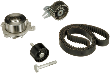 Distributie - Set distributie potrivit ALFA ROMEO 159, BRERA, GIULIETTA, SPIDER; LANCIA DELTA III 1.8 2009-2018 (curea + intinzator + pompa apa)