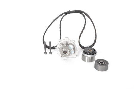 Set distributie potrivit ALFA ROMEO 159; CHEVROLET AVEO, AVEO / KALOS, CRUZE, ORLANDO, TRAX; FIAT CROMA, STILO 1.4-1.8LPG dupa 2005 (curea + intinzator + pompa apa) [1]