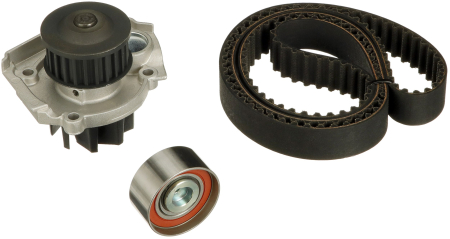 Set distributie potrivit ALFA ROMEO MITO; AUDI A6 C7; FIAT 500, 500 C, 500L, DOBLO, DOBLO/MINIVAN, FIORINO, FIORINO/MINIVAN, GRANDE PUNTO 1.0H-3.0D dupa 1993 (curea + intinzator + pompa apa) [1]