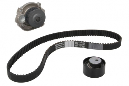 Distributie - Set distributie (curea + intinzator + Pompa apa) potrivit ALFA ROMEO GIULIETTA/HATCHBACK; FIAT 500L, BRAVO I, FIORINO/MINIVAN, GRANDE PUNTO, LINEA, MAREA, PUNTO 1.2-1.4LPG 04.97-