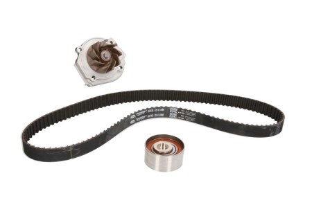 Distributie - Set distributie potrivit ALFA ROMEO MITO; AUDI A6 C7; FIAT 500, 500 C, 500L, DOBLO, DOBLO/MINIVAN, FIORINO, FIORINO/MINIVAN, GRANDE PUNTO 1.0H-3.0D dupa 1993 (curea + intinzator + pompa apa)