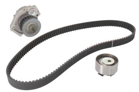 Distributie - Set distributie potrivit ALFA ROMEO MITO; AUDI A6 C7; FIAT 500, 500 C, 500L, DOBLO, DOBLO/MINIVAN, FIORINO, FIORINO/MINIVAN, GRANDE PUNTO 1.0H-3.0D dupa 1993 (curea + intinzator + pompa apa)
