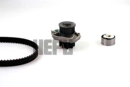 Set distributie potrivit ALFA ROMEO MITO; AUDI A6 C7; FIAT 500, 500 C, 500L, DOBLO, DOBLO/MINIVAN, FIORINO, FIORINO/MINIVAN, GRANDE PUNTO 1.0H-3.0D dupa 1993 (curea + intinzator + pompa apa) [1]