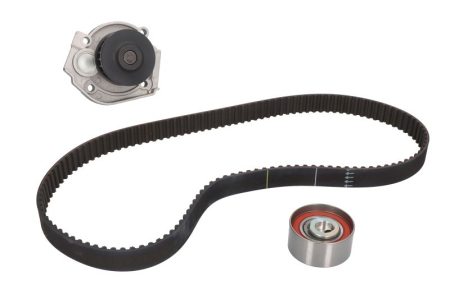 Distributie - Set distributie potrivit ALFA ROMEO MITO; AUDI A6 C7; FIAT 500, 500 C, 500L, DOBLO, DOBLO/MINIVAN, FIORINO, FIORINO/MINIVAN, GRANDE PUNTO 1.0H-3.0D dupa 1993 (curea + intinzator + pompa apa)