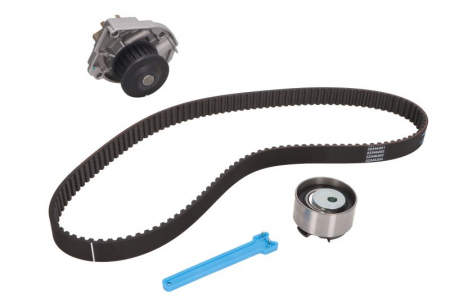 Distributie - Set distributie (curea + intinzator + Pompa apa) potrivit ALFA ROMEO MITO; FIAT 500, 500 C, 500L, DOBLO, DOBLO/MINIVAN, FIORINO, FIORINO/MINIVAN, GRANDE PUNTO, IDEA 1.2-1.4LPG 09.93-