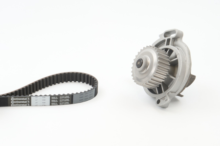Distributie - Set distributie potrivit AUDI 100 C2, 100 C3, 200 C3, 80 B3, 90 B3, COUPE B3, QUATTRO 1.9-2.3 1980-1996 (curea + intinzator + pompa apa)