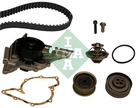 Set distributie potrivit AUDI 80 B4, A4 B5, A6 C4, A8 D2, CABRIOLET B3, COUPE B3 2.4/2.6/2.8 1991-2001 (curea + intinzator + pompa apa) [1]