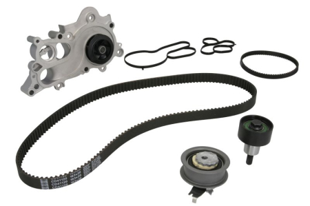 Distributie - Set distributie potrivit AUDI A1, A1 CITY CARVER, A3, A5, Q2, Q3; CUPRA LEON; SEAT ARONA, ATECA, IBIZA IV, IBIZA IV SC, IBIZA IV ST 1.0-Electric dupa 2011 (curea + intinzator + pompa apa)