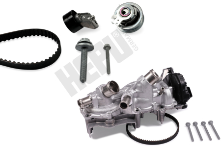 Distributie - Set distributie potrivit AUDI A1, A1 CITY CARVER, A3, Q2; SEAT ARONA, ATECA, IBIZA V, LEON, LEON SPORTSTOURER; SKODA FABIA IV, KAMIQ 1.0/1.0H dupa 2017 (curea + intinzator + pompa apa)
