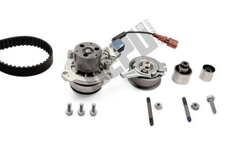 Set distributie potrivit AUDI A1, A3, A4 ALLROAD B8, A4 ALLROAD B9, A4 B8, A4 B9, A5, A6 C7, Q2, Q3, Q5, TT; SEAT ALHAMBRA, ARONA, ATECA 1.6D-2.0DH dupa 2007 (curea + intinzator + pompa apa) [1]