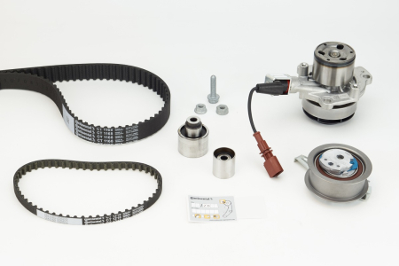Distributie - Set distributie potrivit AUDI A1, A3, A4 ALLROAD B8, A4 ALLROAD B9, A4 B8, A4 B9, A5, A6 C7, Q2, Q3, Q5, TT; SEAT ALHAMBRA, ARONA, ATECA 1.6D/2.0D dupa 2007 (curea + intinzator + pompa apa)