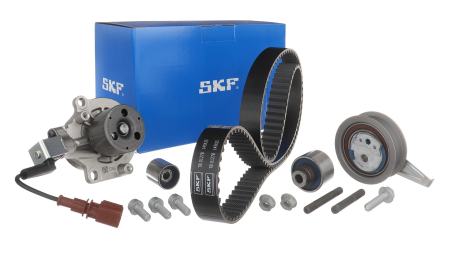 Set distributie potrivit AUDI A1, A3, A4 ALLROAD B8, A4 ALLROAD B9, A4 B8, A4 B9, A5, A6 C7, Q2, Q3, Q5, TT; SEAT ALHAMBRA, ARONA, ATECA 1.4-2.0DH dupa 1996 (curea + intinzator + pompa apa) [2]