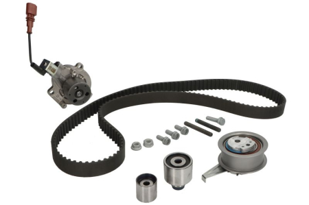 Distributie - Set distributie potrivit AUDI A1, A3, A4 ALLROAD B8, A4 ALLROAD B9, A4 B8, A4 B9, A5, A6 C7, Q2, Q3, Q5, TT; SEAT ALHAMBRA, ARONA, ATECA 1.6D-2.0DH dupa 2007 (curea + intinzator + pompa apa)