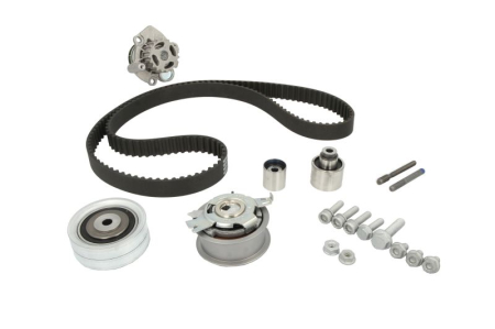 Distributie - Set distributie potrivit AUDI A1, A3, A4 ALLROAD B8, A4 B7, A4 B8, A5, A6 C7, Q3, Q5, TT; SEAT ALHAMBRA, ALTEA, ALTEA XL, EXEO, EXEO ST 1.2D-2.5D dupa 2003 (curea + intinzator + pompa apa)