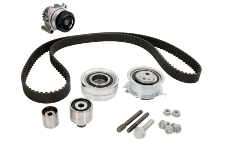 Distributie - Set distributie potrivit AUDI A1, A3, A4 ALLROAD B8, A4 B8, A5, A6 C7, Q3, Q5, TT; SEAT ALHAMBRA, ALTEA, ALTEA XL, EXEO, EXEO ST 1.2D-2.5D dupa 2003 (curea + intinzator + pompa apa)