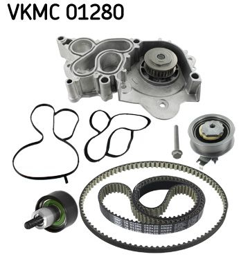 Distributie - Set distributie potrivit AUDI A1, A3, A4 B9, A5, Q2, Q3; CUPRA FORMENTOR, LEON, LEON SPORTSTOURER; SEAT ALHAMBRA, ARONA, ATECA 1.0-Electric dupa 2011 (curea + intinzator + pompa apa)