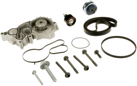 Distributie - Set distributie potrivit AUDI A1, A3, A4 B9, A5, Q2, Q3; CUPRA FORMENTOR, LEON, LEON SPORTSTOURER; SEAT ALHAMBRA, ATECA, IBIZA IV 1.0-1.6 dupa 2011 (curea + intinzator + pompa apa)