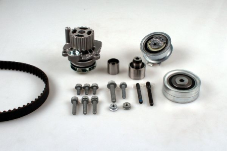 Distributie - Set distributie potrivit AUDI A1, A3; SKODA OCTAVIA II, SUPERB II; VW AMAROK, BEETLE, CADDY ALLTRACK IV, CADDY ALLTRACK IV/MINIVAN 1.2D-2.5D dupa 2003 (curea + intinzator + pompa apa)