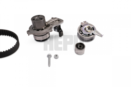 Distributie - Set distributie (curea + intinzator + Pompa apa) potrivit AUDI A1; SEAT IBIZA IV, IBIZA IV SC, IBIZA IV ST, TOLEDO IV; SKODA FABIA III, FABIA III PRAKTIK, RAPID; VW POLO 1.4D 02.14-12.22