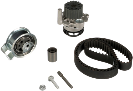 Set distributie potrivit AUDI A2, A3, A4 B5, A4 B6, A4 B7, A6 C5; FORD GALAXY I, GALAXY MK I; SEAT ALHAMBRA, LEON, TOLEDO II 1.2D/1.9D/2.0D 1995-2011 (curea + intinzator + pompa apa) [1]