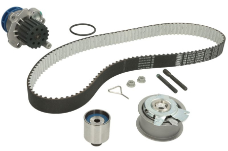 Distributie - Set distributie potrivit AUDI A2, A3, A4 B6, A4 B7, A6 C5; FORD GALAXY I, GALAXY MK I; SEAT ALHAMBRA, ALTEA, ALTEA XL 1.2D/1.9D/2.0D 1995-2011 (curea + intinzator + pompa apa)
