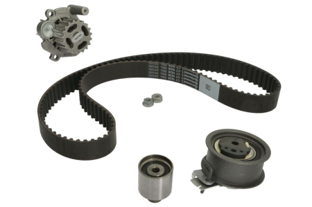 Distributie - Set distributie potrivit AUDI A2, A3; FORD GALAXY I; SEAT ALHAMBRA, ALTEA, ALTEA XL, AROSA, CORDOBA, IBIZA III, IBIZA IV 1.2D-2.0D 1999-2010 (curea + intinzator + pompa apa)