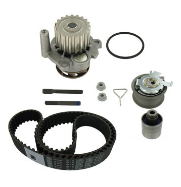 Set distributie potrivit AUDI A2, A3; FORD GALAXY I; SEAT ALHAMBRA, ALTEA, ALTEA XL, AROSA, CORDOBA, IBIZA III, IBIZA IV, IBIZA IV SC 1.2D-2.0D dupa 1999 (curea + intinzator + pompa apa) [1]