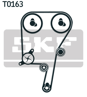 Set distributie potrivit VOLVO 850, C70 I, S40 I, S60 I, S70, S80 I, V40, V70 I, V70 II, XC70 I, XC90 I; FORD MONDEO IV 1.6-2.5 1993-2015 (curea + intinzator + pompa apa) [2]